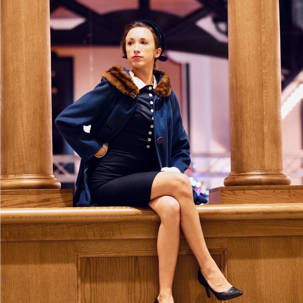 Vintage 1960s wool coat, no label